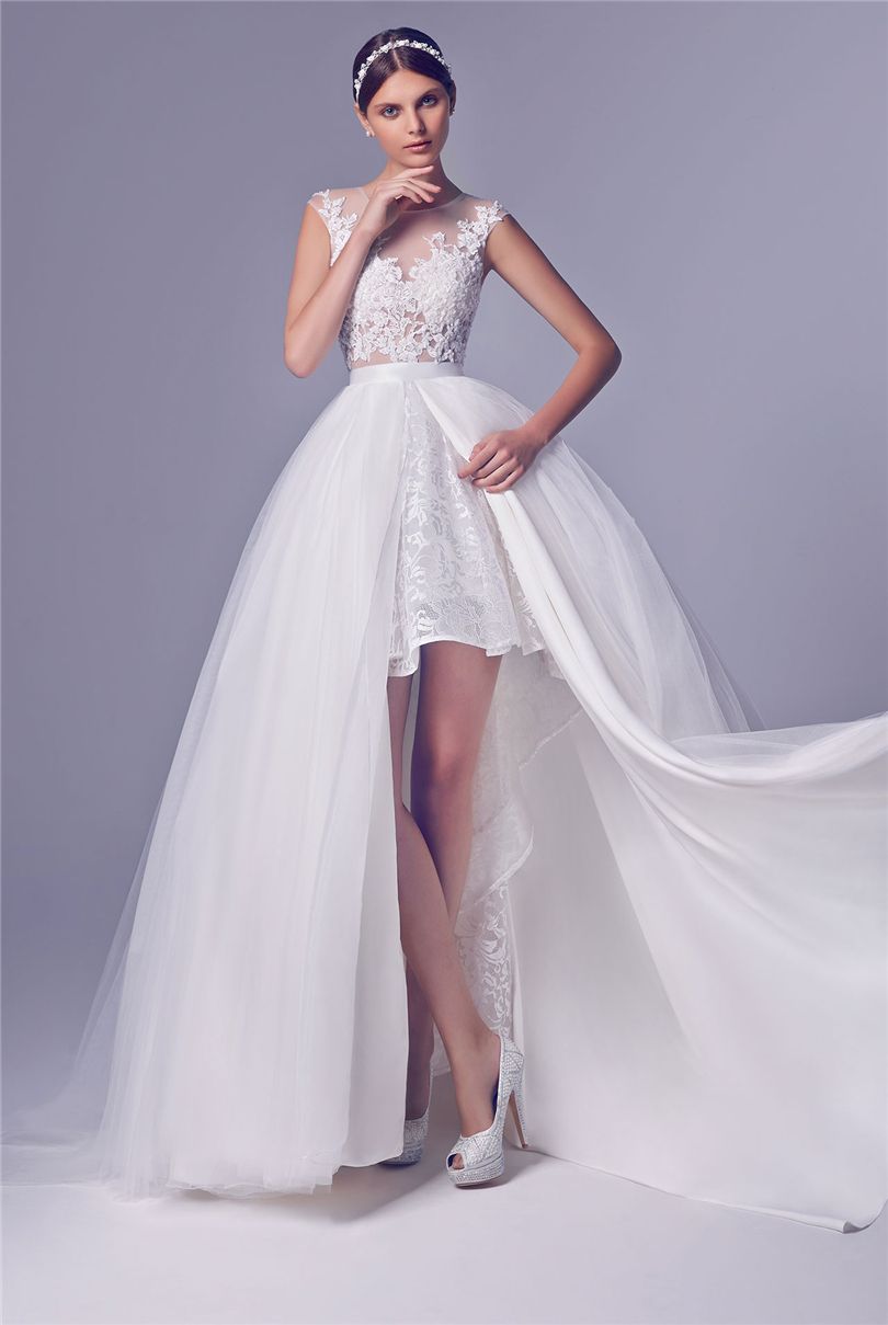 Short Wedding Dress With Removable Train References