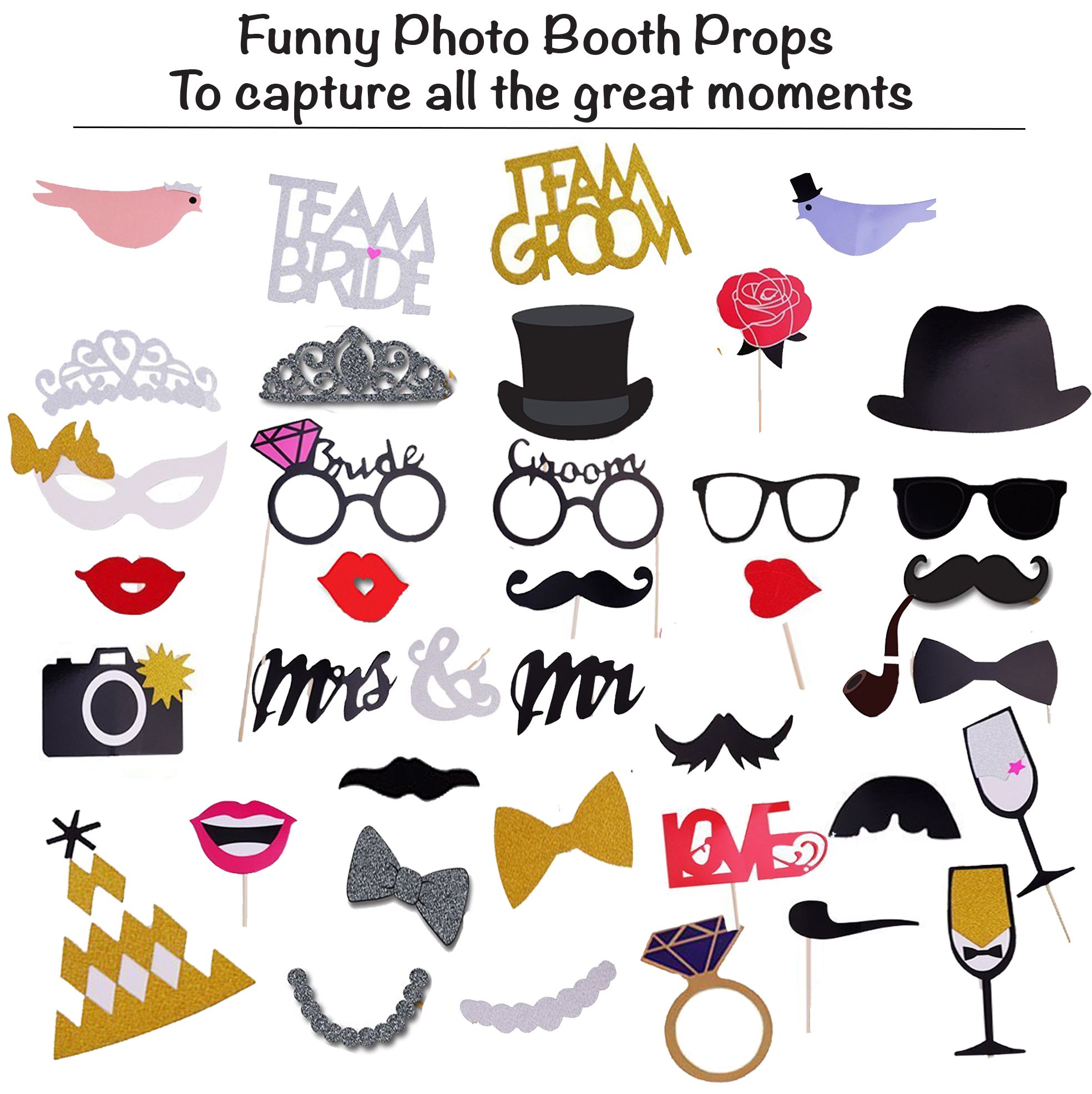 Wedding Photo Booth Props Funny 2021