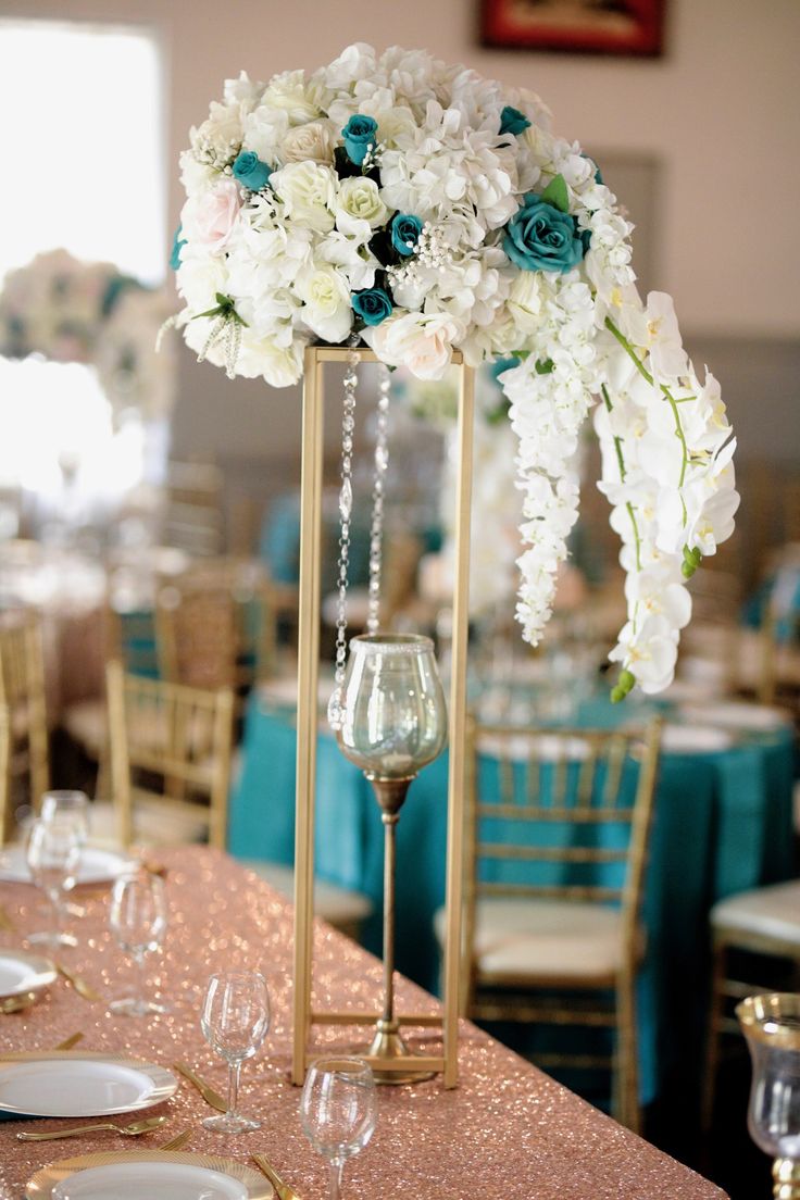 Teal Gold Wedding Colors References