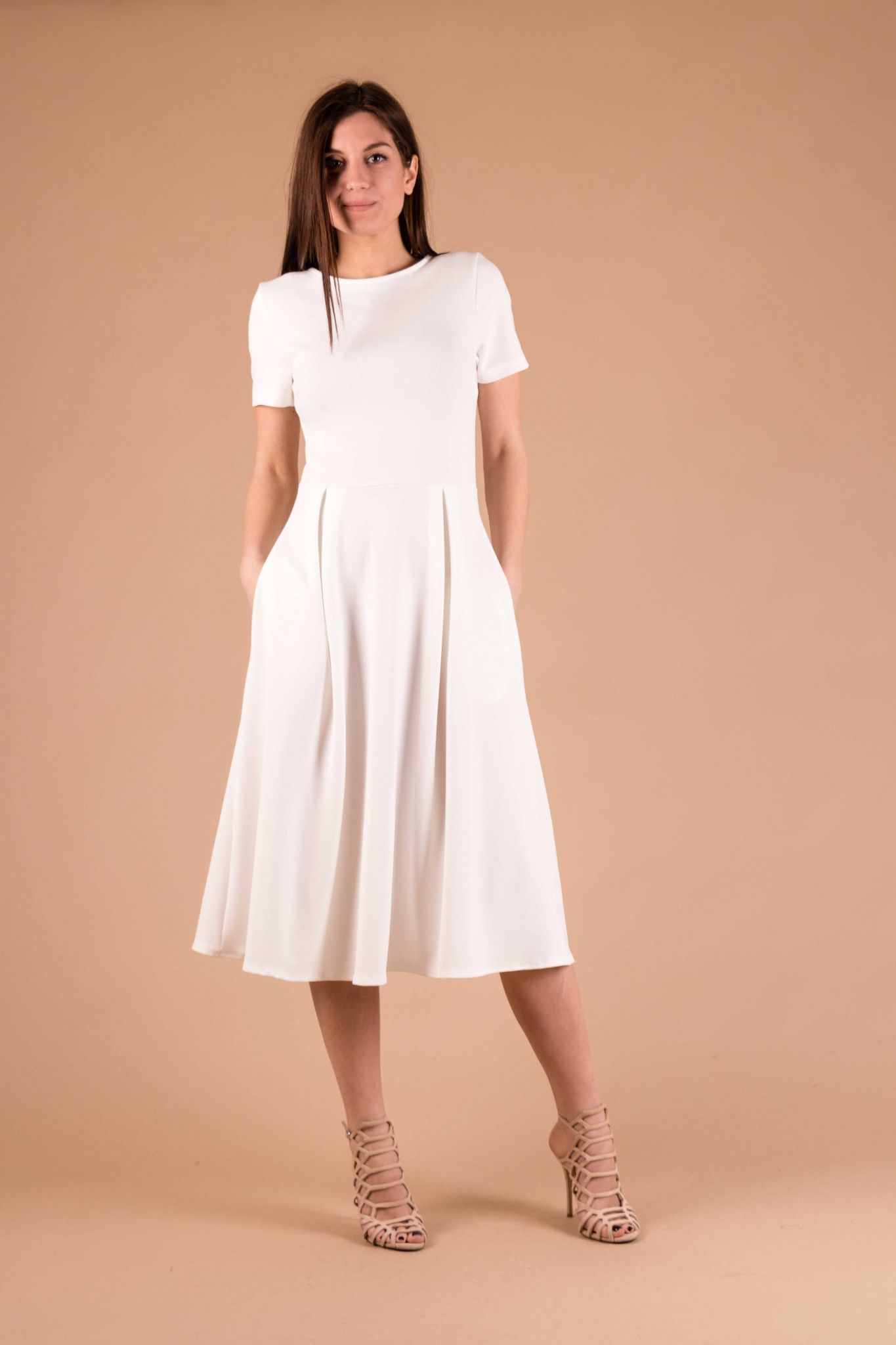 White Flowing Short Dress 2021