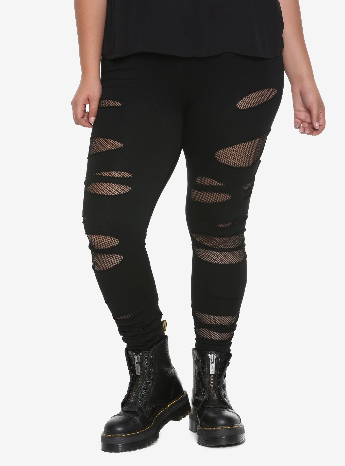 Black Fishnet Leggings Outfit
