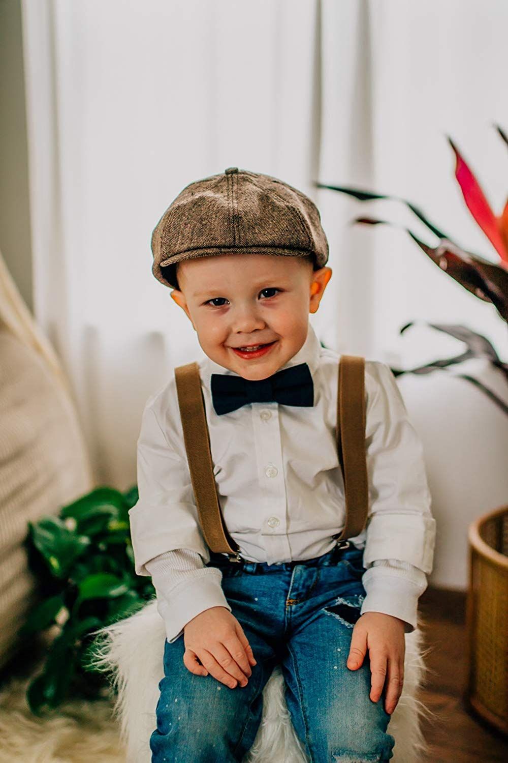 Baby Boy Easter Suspenders Outfit