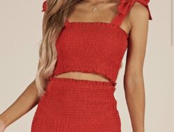 Red Two Piece Dresses
